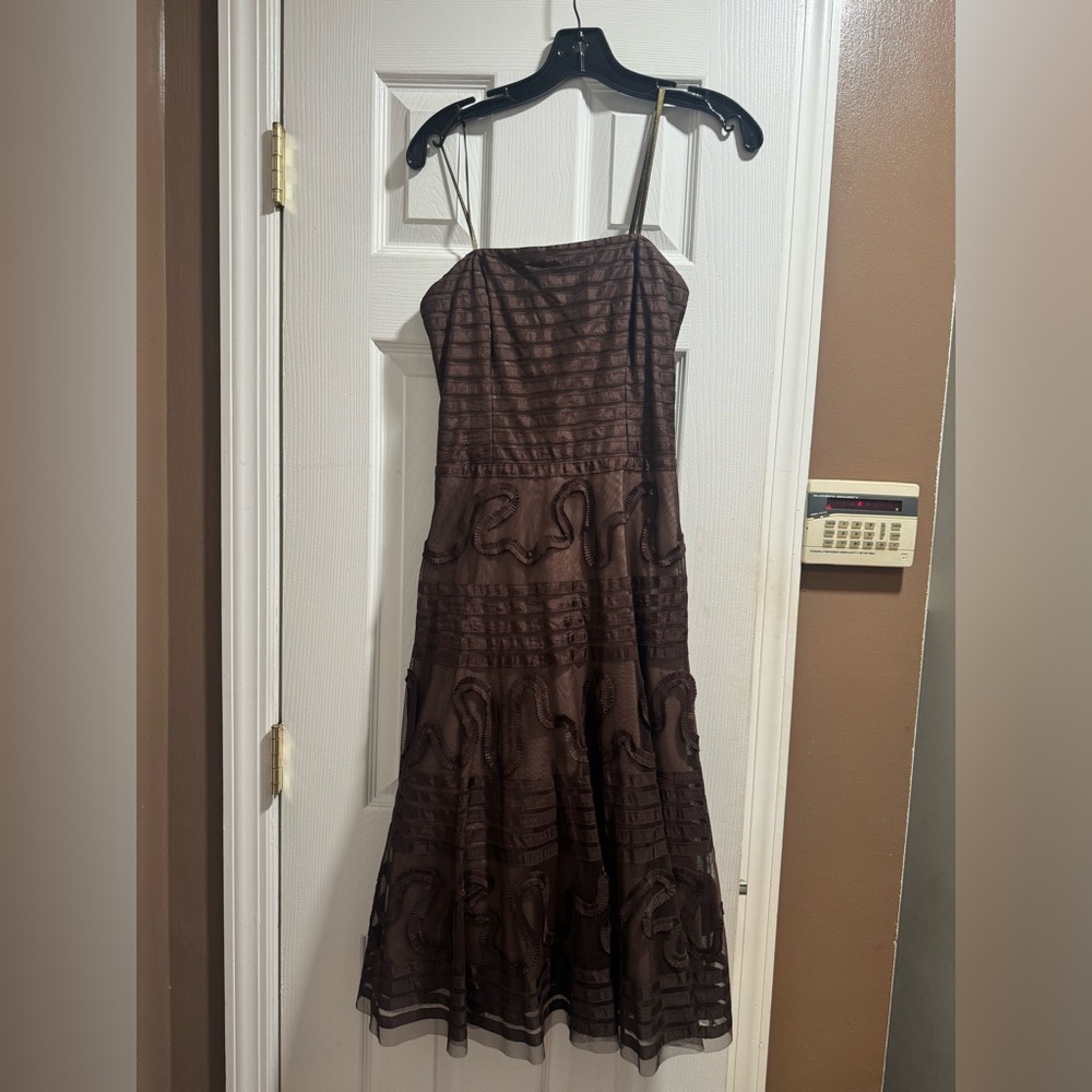 BCBGMaxazria petite brown dress